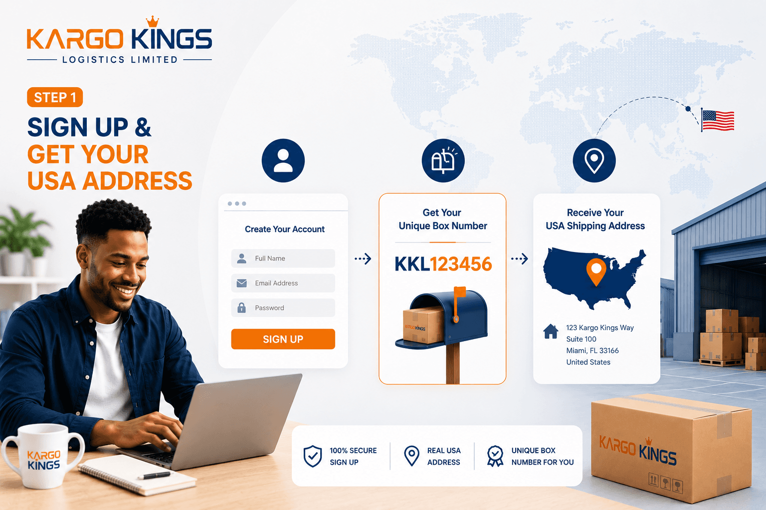 Sign Up & Get Your USA Address